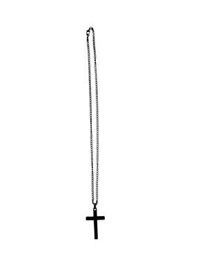 Andrew Christian Cross Necklace Black — One Size